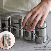 소금유리병 투명 양념통 후추 보관 스텐 조미료 100ml
