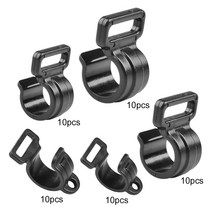 10pcs 블랙 캠핑 캐러밴 천막 바람 C 모양의 버클 로프 클램프 행거 텐트 후크, 04 19x20x12mm