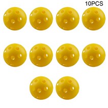 우물 10pcs 흰색 플라스틱 골프 훈련 중공 공 연습 공 제한 비행 구멍 골프 야구 소프트볼 뒤뜰 실내 시뮬레이터 연습장(노란색)을 위한 72mm 타격, Yellow, [02] YELLOW