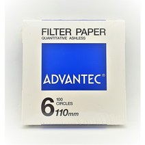 AD 어드밴텍 Advantec Filter Paper NO.6 (90mm~185mm) 정량여과지 필터페이퍼, 185mm