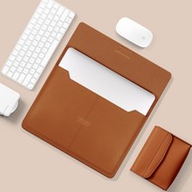 13 인치 노트북 슬리브 서류 가방 마이크로소프트 서피스 프로 8 9 PU 가죽 파우치, Laptop Sleeve Brown