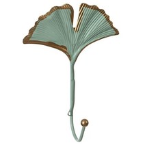 Fabulaxe 금속 장식 모던 벽걸이 후크 리프 싱글 프롱 행거 천공 타원형 잎