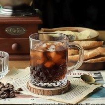 홈 카페 글라스 아이스 커피 아메리카노 아인슈페너 라떼 플랫화이트 유리 컵 잔, 220ml