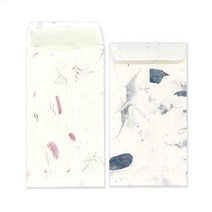 마음담아 고급 수제 꽃 무지 가로형 세로형 한지 봉투 돈봉투 용돈봉투 현금봉투 모음, 5. 수제한지A_백파랑 10장묶음