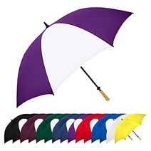 Stromberg 브랜드 홀인원 골프 우산 퍼플화이트 원 사이즈, 단색, 원 사이즈-퍼플화이트