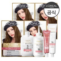 [로레알] [4개] 엑셀랑스 파리지앵 시크 염색약, 단품, 색상:6.41호 스모키베이지