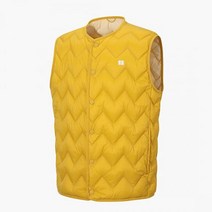코오롱스포츠 남녀공용 패커블 솟솟 다운 패딩베스트 조끼 TLVAW22901YEL