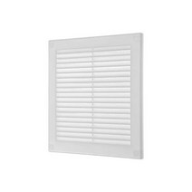 Vent Systems 15.2 x 15.2cm6 6인치 화이트 처마 벤트 커버 플랫 스퀘어 에어 루버 그릴 내장 곤충 스크린 욕실 홈 오피스 주방용 HVAC 통풍구 15, 1, 6 x 6 - White