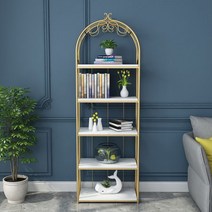 북유럽 스타일 철제 거실 침실 피엘킹에 엔틱 책장 장식장, 02 4단 60x30x160 화이트 목판