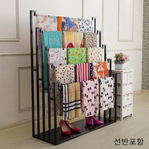 5단 스카프걸이 잡화진열대 바지 진열대, 선반 블랙