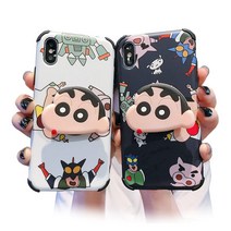크레용 신짱 iPhone SE3 용 iPhone SE2 용 케이스 링 첨부 [전기종 대응] 스마트 폰 케이스 [제 32 세대] iPhone 8 iPhone 7 대응 얇은 실리콘 커버 범퍼 아이폰 케이스 렌즈 보호 무선 충전 대응 지문 방지