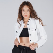 차이나 퍼프 크롭 블라우스 자켓
