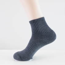 [발꾸미] 크루삭스 5켤레 마라톤 풋살 테니스 등산 헬스 러닝 운동 두꺼운 쿠션 양말, 챠콜5켤레