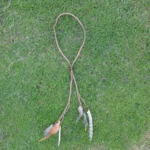 가죽머리띠 에스닉 인디언 깃털 헤어밴드