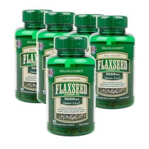 홀랜드앤바렛 영국 Holland & Barrett Flaxseed Linseed Oil 플랙씨드 오일 아마인유 1000mg 60캡슐, 5팩