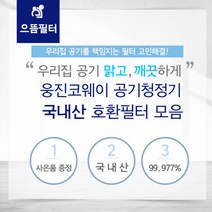 [으뜸필터] [국내제조]AP-3008FHH 웅진코웨이공기청정기호환필터/2개한세트, 상세 설명 참조
