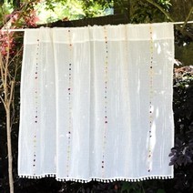 커튼 안방거실 창문 암막 레이스 침실 장식 주 캐비닛 도어 파티션 short curtain rod pocket z