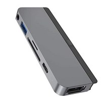 HyperDrive iPad Pro용 6-in-1 USB-C Hub 스페이스 그레이 4K HDMI microSD SD USB-A 오디오 잭 HYPER++ [일본 정규 대리점품]
