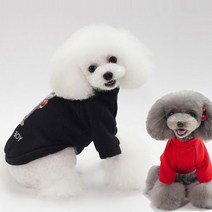알디펫 강아지옷 맨투맨 애견의류 강아지티셔츠 편한옷 강아지아트웍옷, 블랙