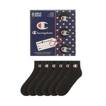 챔피온양말 KQC CKSS-2E400-BK US GIFT BOX C로고 쇼트삭스 6켤레 세트