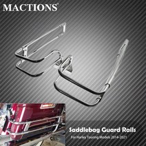 할리 커스텀 튜닝 리어 새들백 가드 스틸 레일 크롬 투어링 로드 킹 울트라 파츠 호환품, 안장 가방 가드