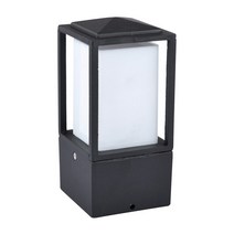 (주)블루앤엘이디 LED 문주등 8W 소 80x80 전구 포함, 1개, 노란색LED원통8W