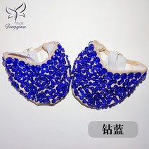 리듬체조 슈즈 반슈즈 발레 무용 토신발 반양말 3개세트, 다이아몬드 블루