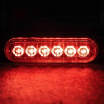 자동차 스트로브 경고등 고장 비상 점멸등 6/12LED 트럭 트레일러 사이드 램프 황색 신호등 12V, 한개옵션1, 03 6LED Red