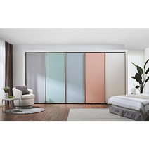 Reve 네브 슬라이딩붙박이장 4도어 PET 루바 템바보드 8가지색상, 아이보리