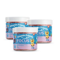 비타민 프렌즈 포커스 비건 구미스 60정 3팩 베리스 Vitamin Friends - Focus Supplement for Kids