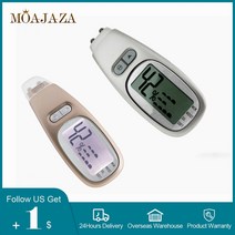 피부수분측정기 유수분측정기 3 in 1 피부 분석기 휴대용 lcd 디지털 모니터링 수분 오일 함량 홈 살롱 스파 스킨 테스터 고정밀 스킨 케어, 색상 랜덤