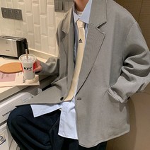 남자 블레이져 자켓 럭셔리 블 그 카키 남성 캐주얼 원 버튼 올 매치 루즈한 정장 재킷 가을 겨울