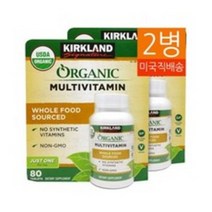 커클랜드 유기농 종합 멀티비타민 80정 x2통, 2개
