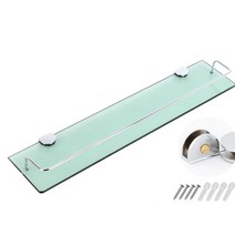 펜션 세면대 거울밑 세면도구정리 일자선반 화장실수납 화장실구석 욕실자재, 1개, 강화유리일자선반