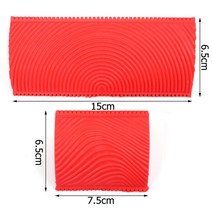 2pcs 고무 페인트 롤러 실린더 모조 나뭇결 브러시 벽 Rodillo Pintura 세트 벽 질감 예술 DIY 그림 도구 세트, b
