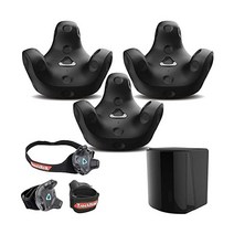 HTC 3팩 Vive 트래커(30) 바이브 SteamVR 베이스 스테이션 20 Rebuff TrackBelt + 트랙 스트랩 2개 전신 추적 VR 번들