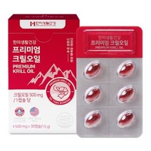 인지질 61% 프리미엄 크릴오일 오메가3 500mg 30캡슐, 1박스 (1개월분), 1개, 30정