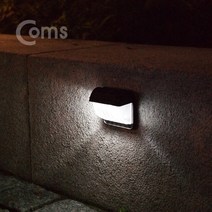 COMS ER583 태양광 센서등 LED 정원등 벽면 거치형, 화이트 ER583
