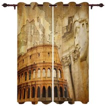 로만쉐이드 블라인드 그물 자수 암막커튼 로마 콜로세움 빈티지 커튼 아이 침실 홈 장식 주방 발코니 인쇄 거실 창