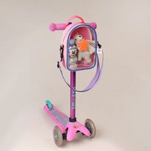 자전거가방 인스 한풍 투명백 킥보드백 자전거 가방 카트 토이백 스트리트 샷, 01 0.5L, 08 两用推车包핑크색