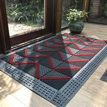 솔매트 조립식 맞춤 퍼즐 매트 상가 매장 회사 관공서 학교 출입구 발매트 자리 발판 60x90cm, A형 레드 스트라이프 60x90cm