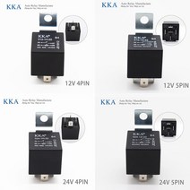 자동차 컨버터 인버터 퓨즈 포함 릴레이 모터 보트 12V 24V 4 핀 5 40A 80A, 8.40A Relay - 24V 5Pin with So, 1개