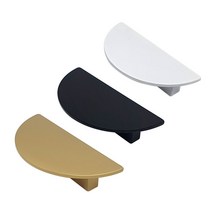 대반달손잡이 반원 64P 가구 싱크대 서랍 2구 손잡이, 블랙