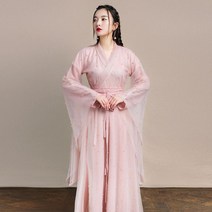 큐빅 핑크 여성 어른 퓨전 한복 한국 무용 의상 사극 드라마 연극 뮤지컬 촬영
