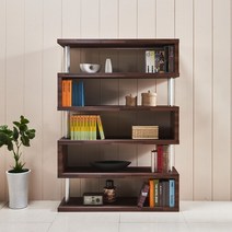 데코홈 ㄹ책장 멀티 5단 와이드 책꽂이 수납장, 메이플