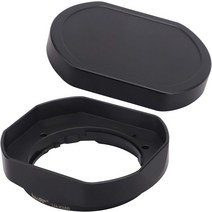 후지논 XF35mmF2 R WR XF23mmF2 XC 35mm F2 XC35mmF2 후지 후드 23mm 렌즈 후드용 HAOGE LH X35B 메탈 스퀘어 베요넷 프론트 캡 포함 X, 01 블랙.