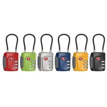 색상랜덤 TSA 와이어 자물쇠 캐리어 잠금장치 여행준비물