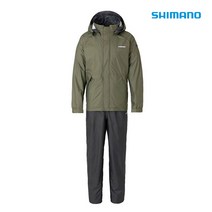 윤성정품 시마노 DS 베이직 레인 슈트 RA-027Q 카키 낚시복 우비 비옷, 카키 L