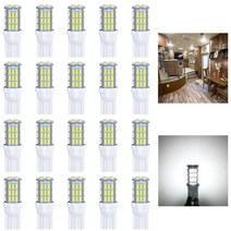 Antline T10 921 194 168 LED 전구 웜 화이트 20팩 슈퍼 브라이트 3014 42SMD 교체 12볼트 RV 캠퍼 트레일러 보트 트렁크 내부 돔 지도 라이선스 조, Xenon White