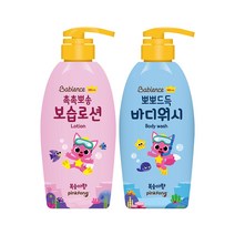 베비언스 핑크퐁 키즈전용 바디세트: 워시+보습, 1세트